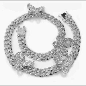 Butterfly Cuban necklace